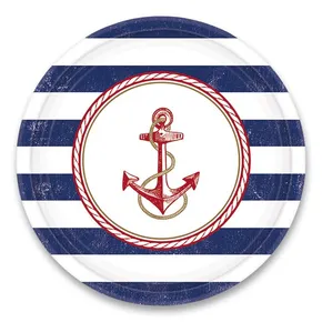 Papierové taniere Marina, priemer 26,7 cm, 8 ks